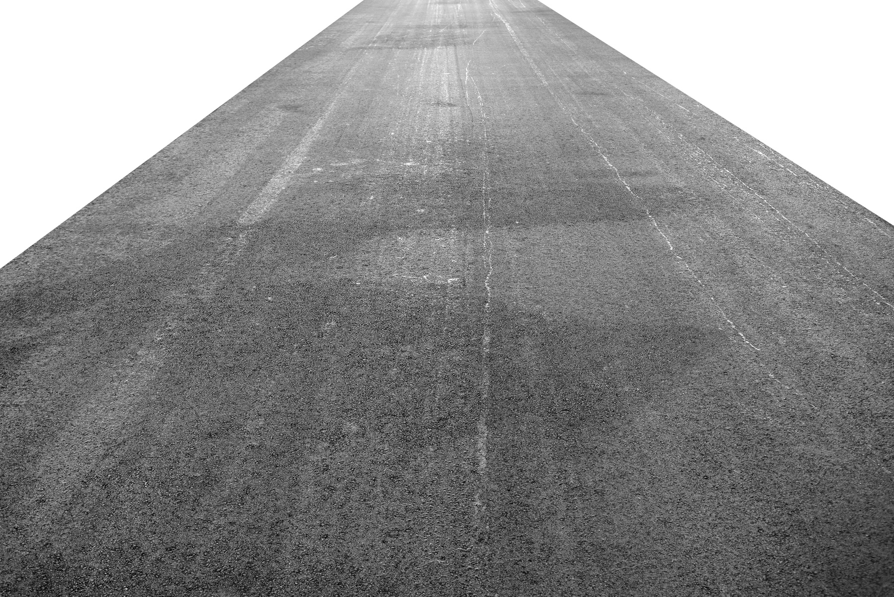 Asphalt road on a white.